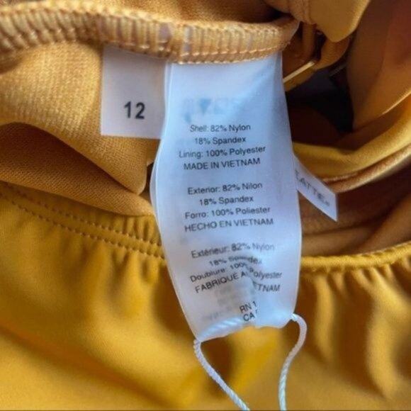 Bleu Rod Beattie One Piece Swimsuit Women's 12 NWT Desert Dreams Yellow Gold - Picture 11 of 12